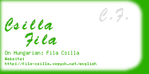 csilla fila business card